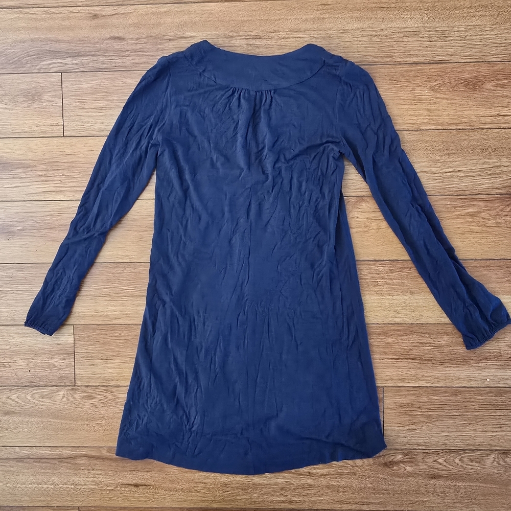Shoshanna Long Sleeve Navy Blue Dress Size Small - Picture 2 of 8